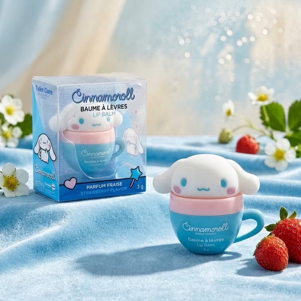 CINNAMOROLL HELLO KITTY FRIENDS CUP LIP BALM TOPPER - Balsamo Labbra Fragola 3g