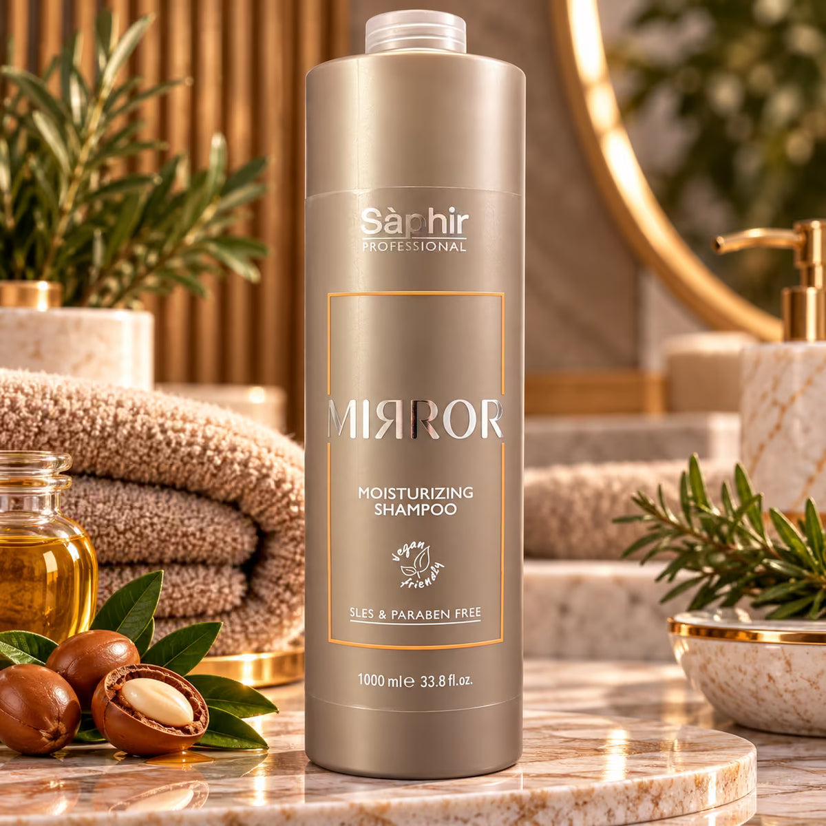 SÁPHIR PROFESSIONAL MIRROR MOISTURIZING SHAMPOO - Shampoo Idratante 300 ml / 1000 ml