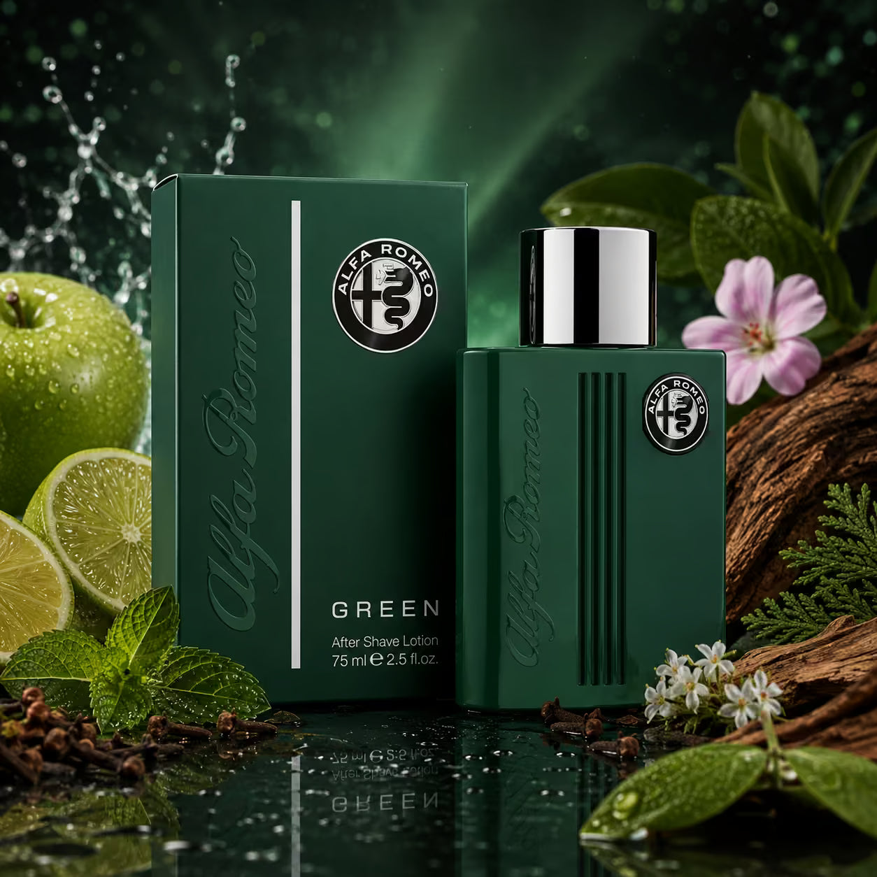 ALFA ROMEO GREEN AFTER SHAVE LOTION 75ml