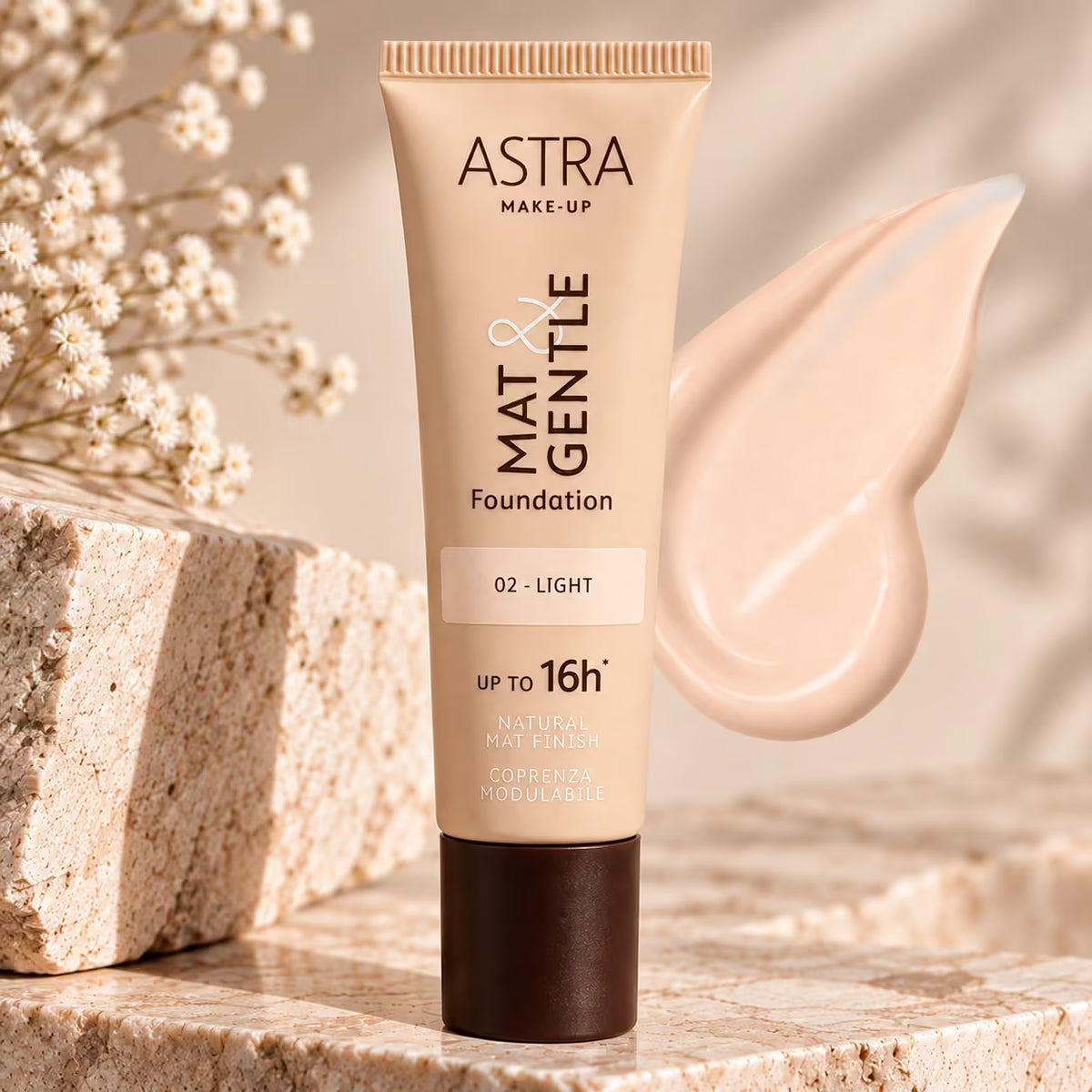 ASTRA MAT&GENTLE FOUNDATION - Fondotinta Opaco Naturale 25 ml