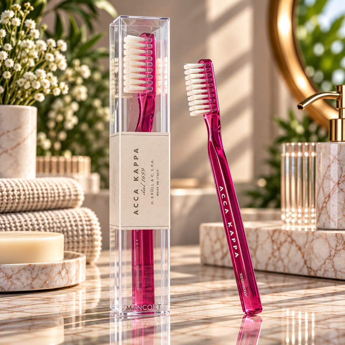 ACCA KAPPA MEDIUM PURE BRISTLE - Spazzolino da Denti Pura Setola Medio