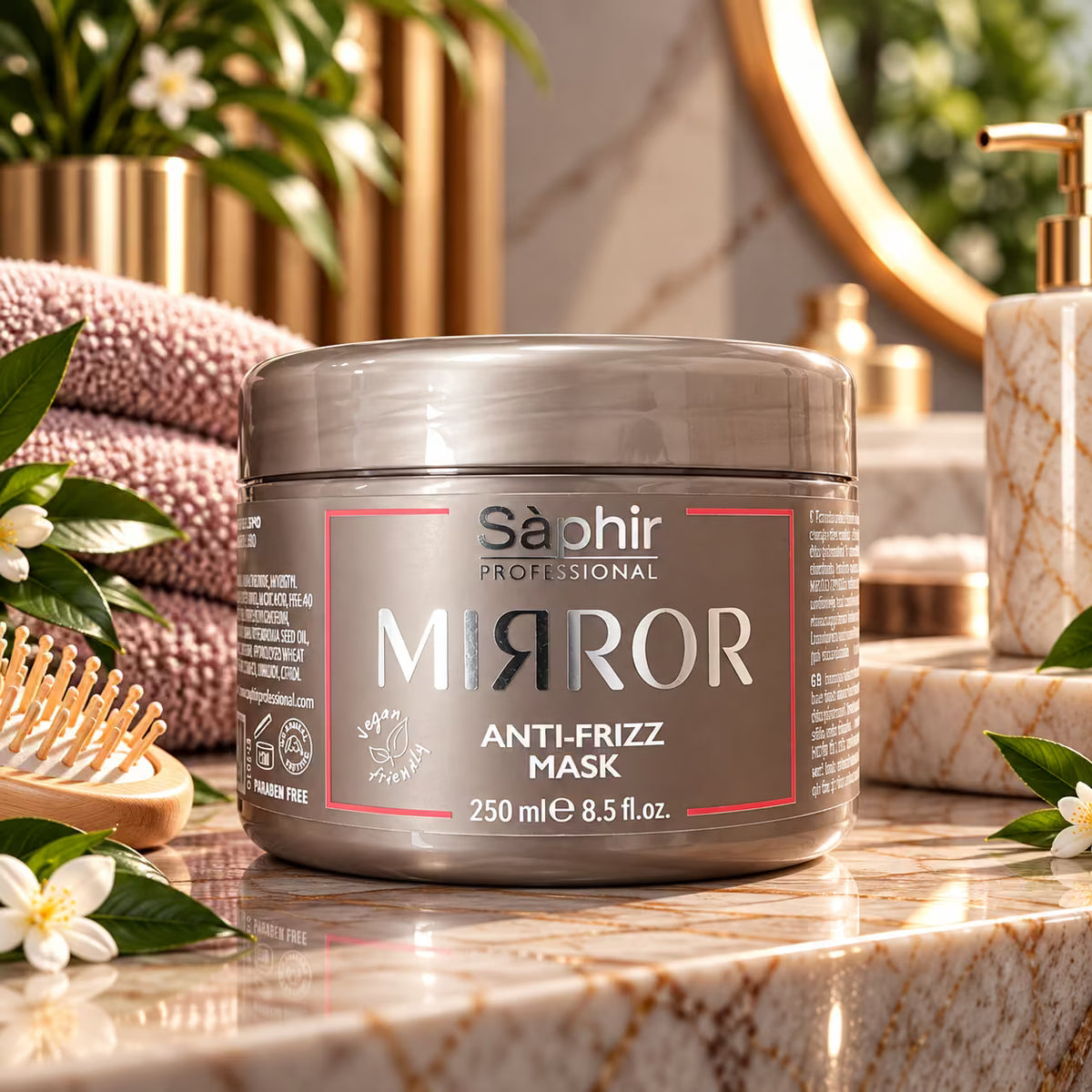 SÁPHIR PROFESSIONAL MIRROR ANTI FRIZZ MASK - Maschera Anti Crespo 250 ml e 1000 ml