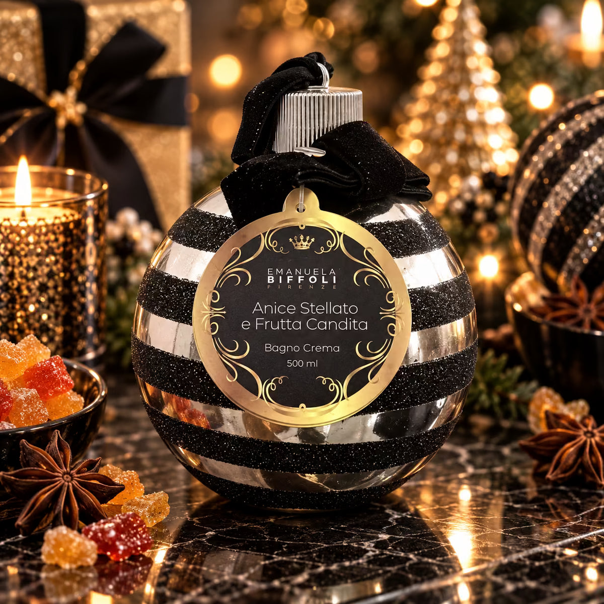 EMANUELA BIFFOLI BAGNO CREMA SFERA NATALIZIA ANICE STELLATO & FRUTTA CANDITA 500ml