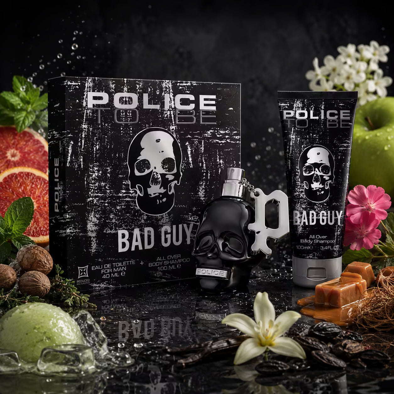 COFANETTO POLICE BAD GUY MAN EDT 40ML + BODY SHAMPOO 100ML