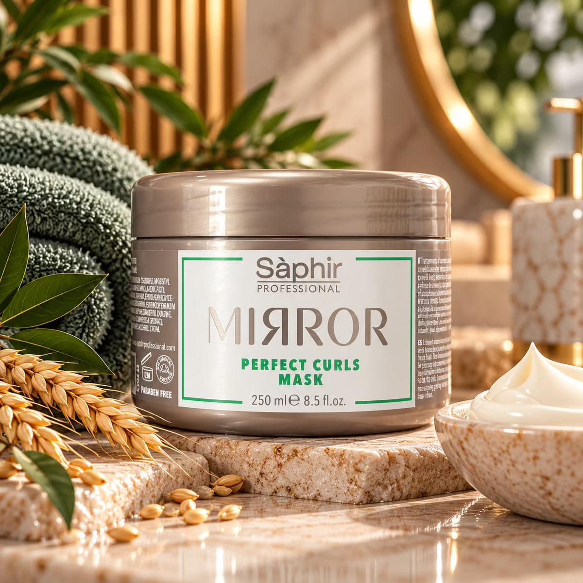 SÁPHIR PROFESSIONAL MIRROR PERFECT CURLS MASK - Maschera Capelli Ricci 250 ml e 1000 ml