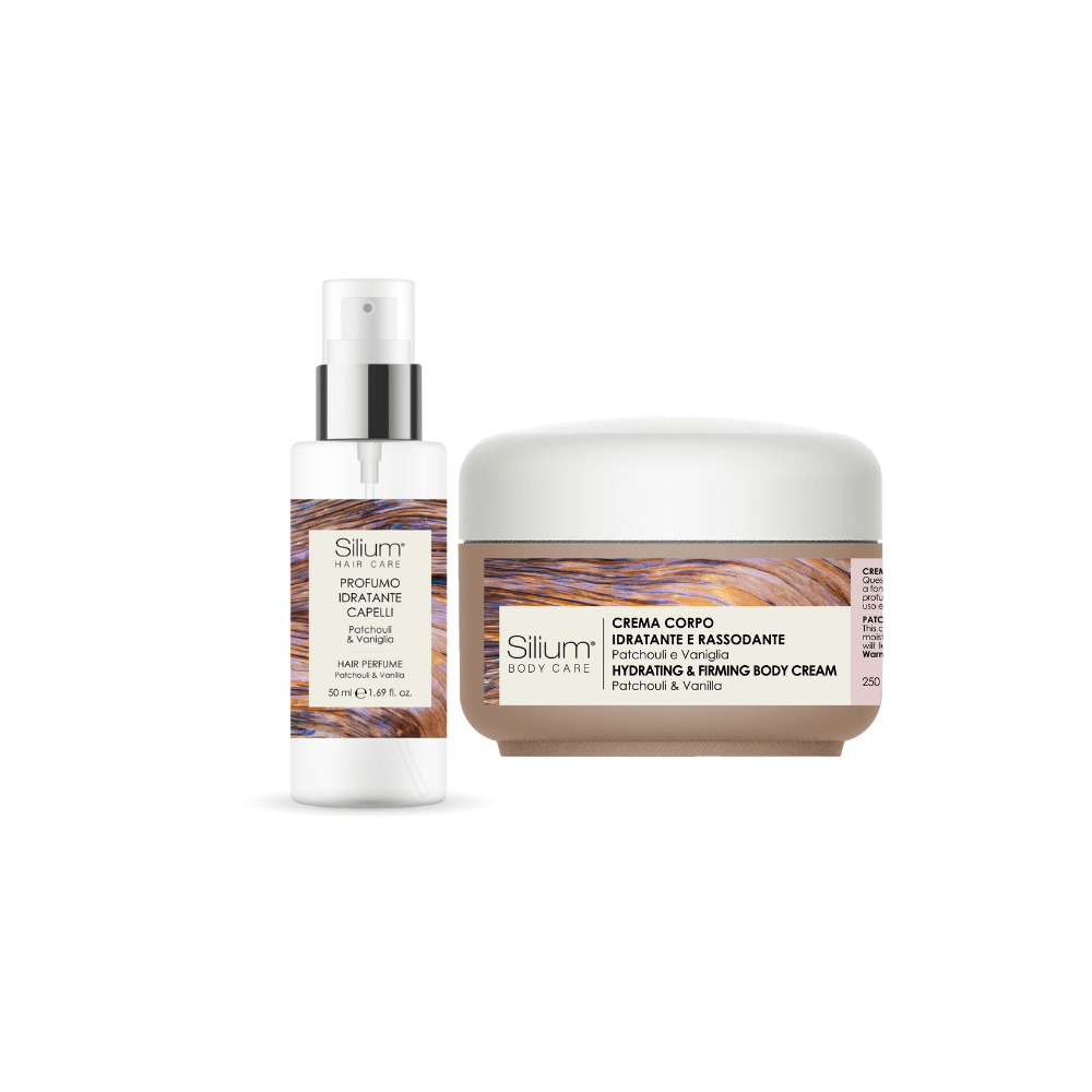 SILIUM COFANETTO PATCHOULI & VANIGLIA | Crema Corpo 250ml + Profumo Capelli 50ml