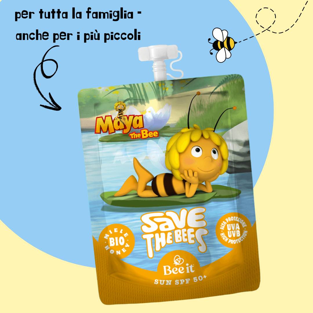 SAVE THE BEES - LATTE SOLARE viso/corpo SPF 50+ con miele biologico 50ml