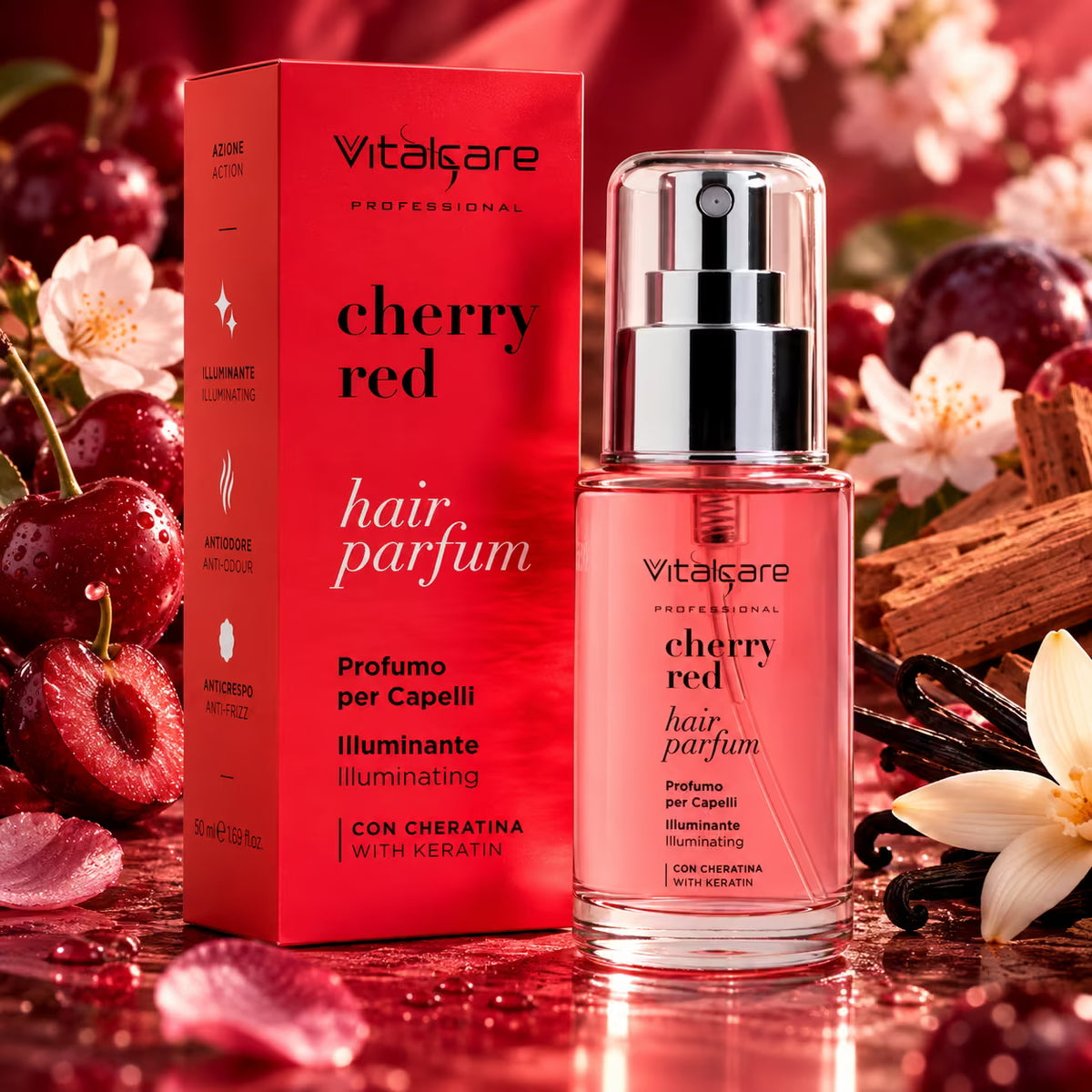 VITALCARE PROFESSIONAL HAIR PARFUM CON CHERATINA - Cherry Red 50ml