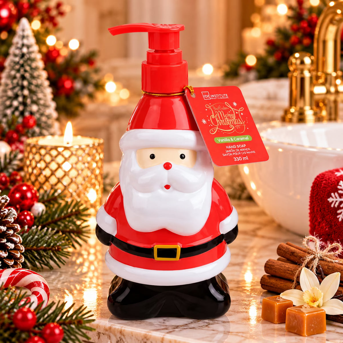 IDC INSTITUTE BESTWISHES MERRY CHRISTMAS - Sapone Mani Vanilla e Caramello 330ml
