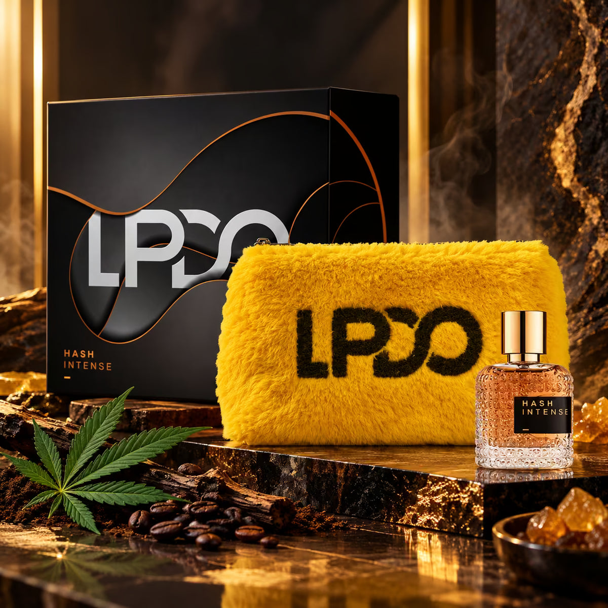 LPDO COFANETTO HASH INTENSE - Eau de Parfum Intense 30 ml + Pochette Peluche Gialla