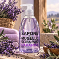SAPONE DEL MUGELLO EXTRA PURO LAVANDA - Nuova Formula Sapone Viso, Mani e Corpo 500/1000ml