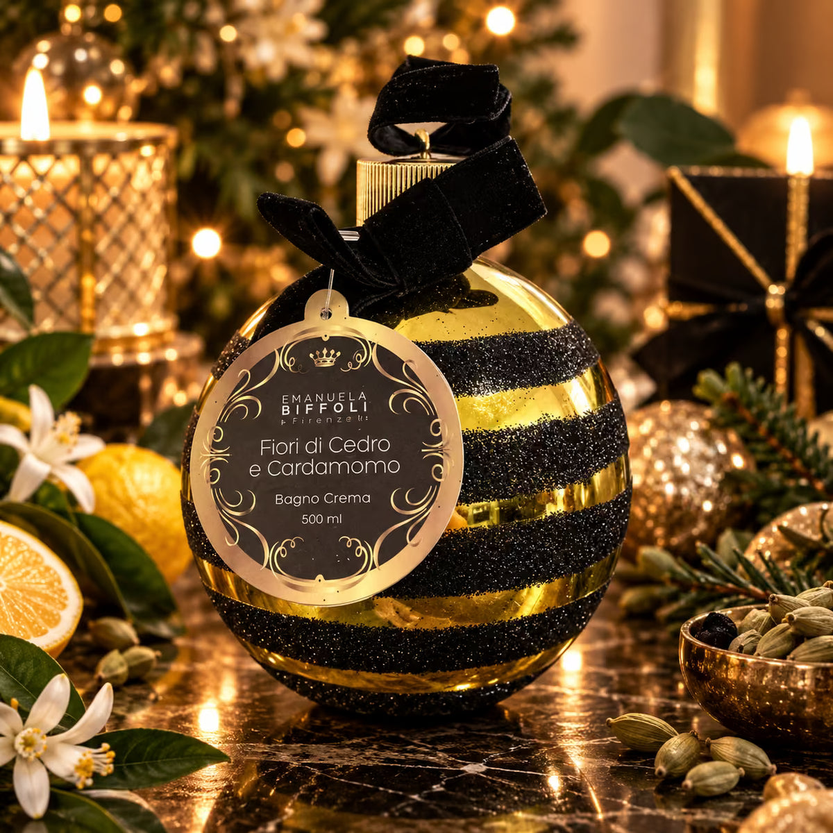 EMANUELA BIFFOLI BAGNO CREMA SFERA NATALIZIA FIOR DI CEDRO & CARDAMOMO 500ml