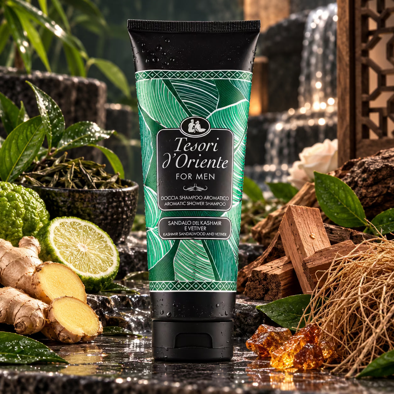 TESORI D'ORIENTE DOCCIA SHAMPOO AROMATICO SANDALO DEL KASHMIR E VETIVER FOR MEN 250ml