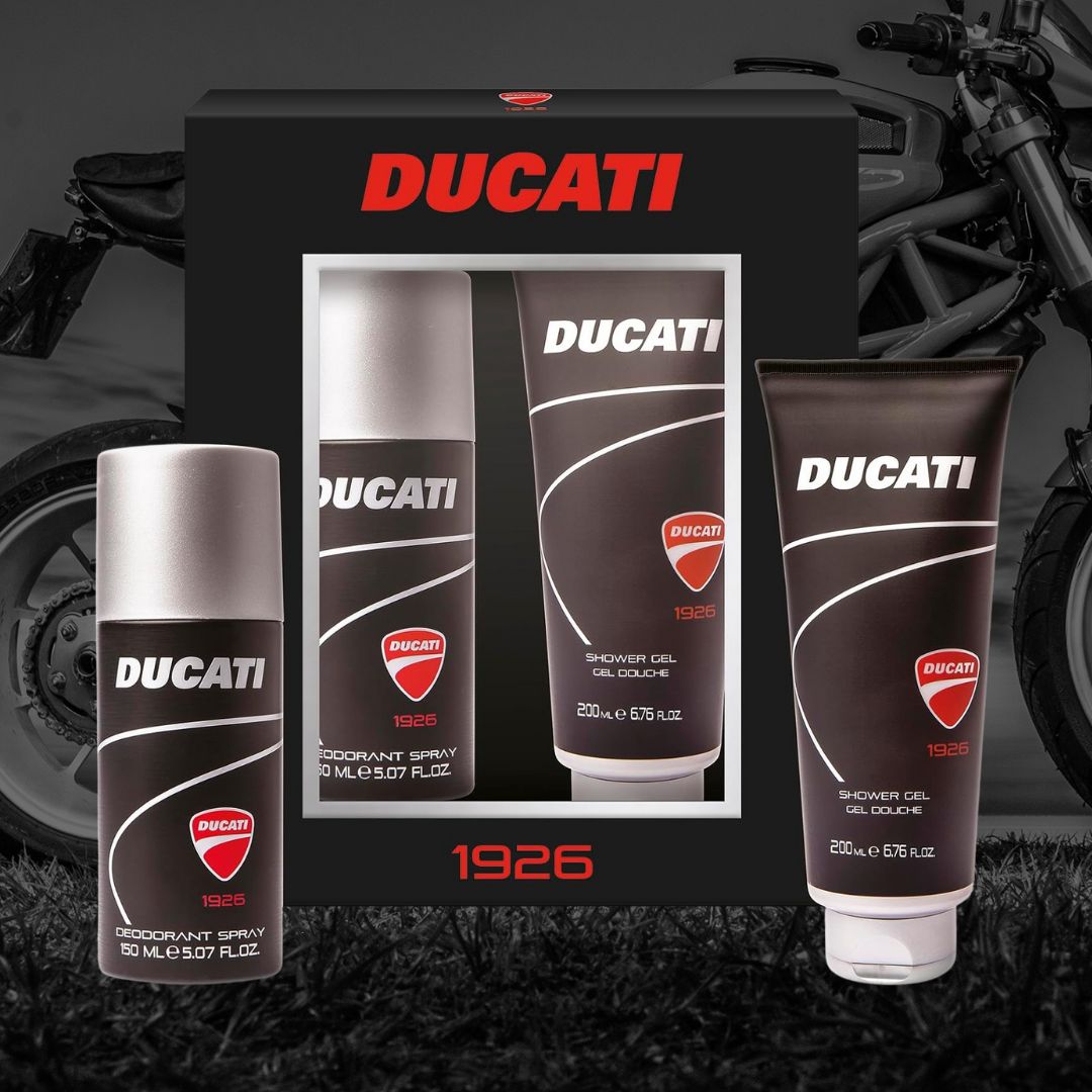 DUCATI 1926 Cofanetto Uomo | Doccia Gel 200ml + Deodorante Spray 150ml
