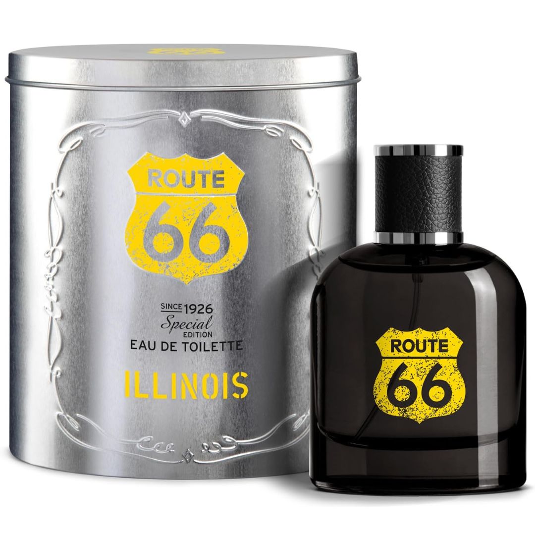 ROUTE 66 ILLINOIS – Eau de Toilette Uomo 100ML con Scatola in Latta