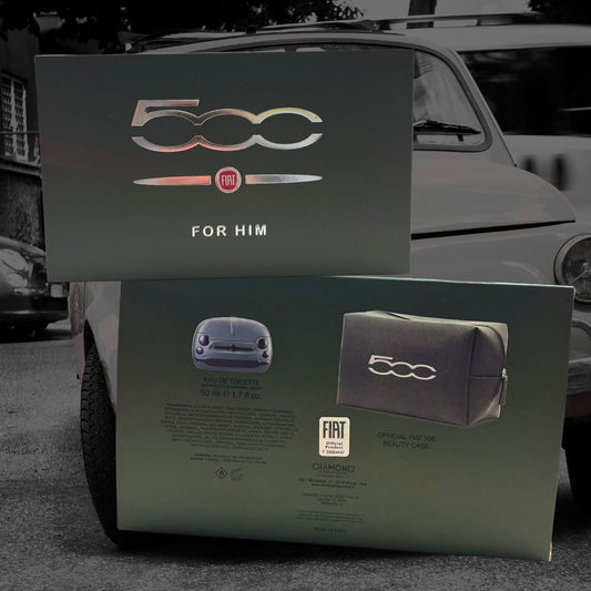 FIAT 500 Cofanetto Uomo | Eau de Toilette 50ml + Beauty Case Ecopelle