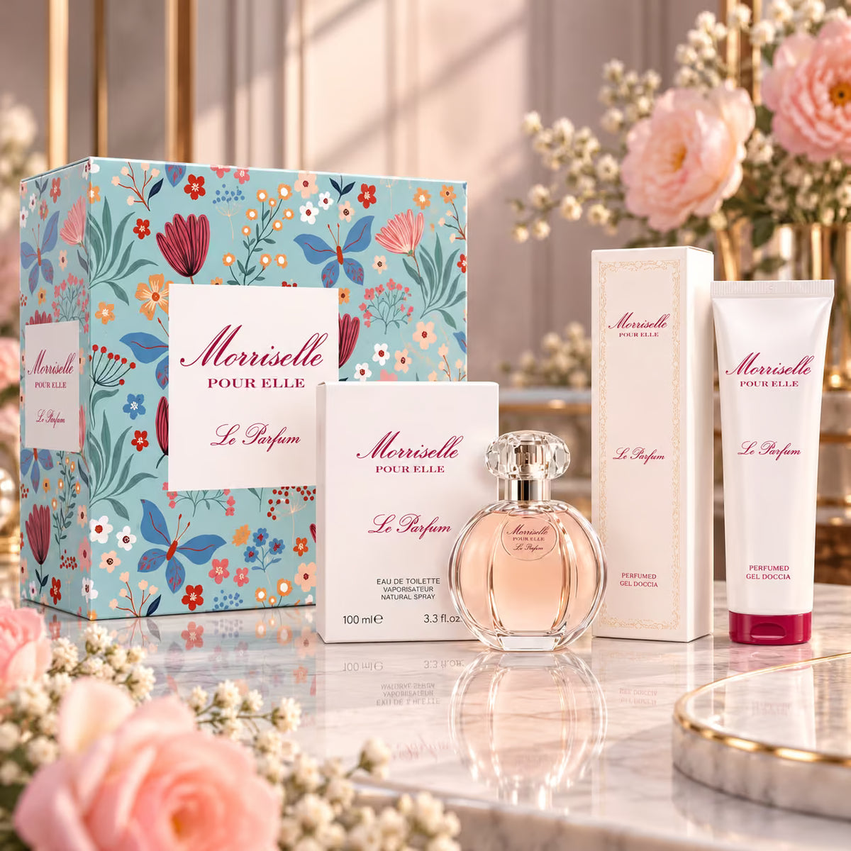 MORRISELLE POUR ELLE COFANETTO | Eau de Toilette 100 ml + Shower Gel 300 ml