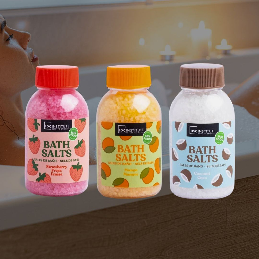 IDC INSTITUTE Bath Salts – Sali da Bagno Profumati: Cocco, Fragola e Mango
