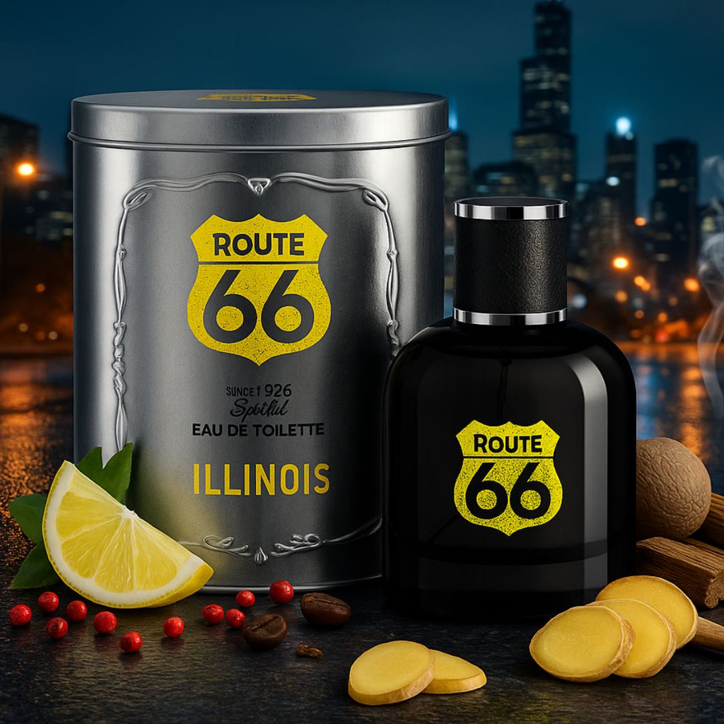 ROUTE 66 ILLINOIS – Eau de Toilette Uomo 100ML con Scatola in Latta