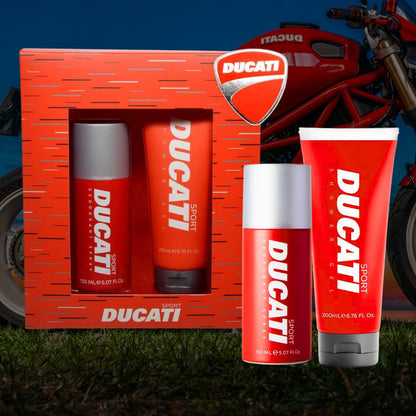 DUCATI SPORT Cofanetto Uomo | Doccia Gel 200ml + Deodorante Spray 150ml