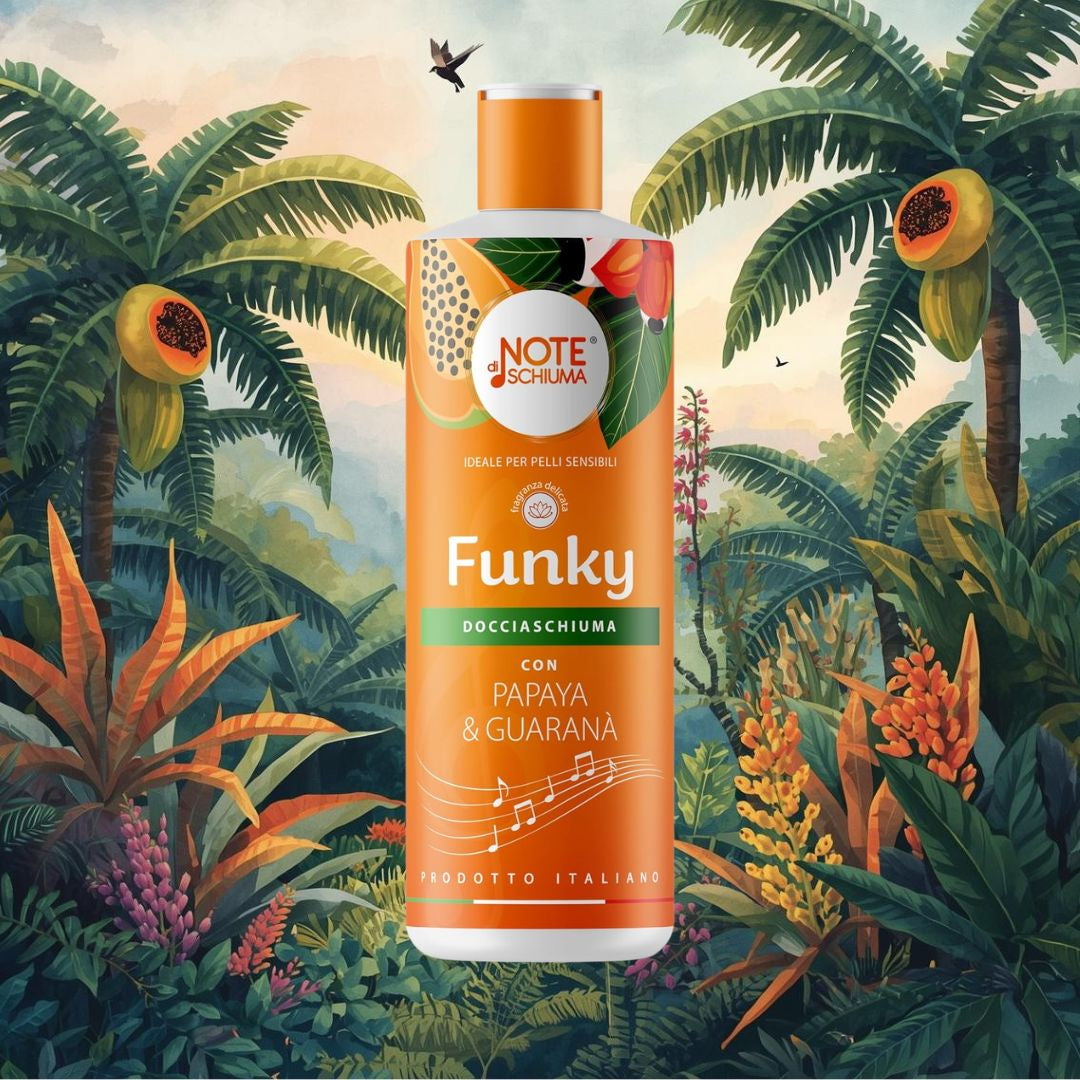 NOTE DI SCHIUMA FUNKY – Docciaschiuma con papaya & guaranà 400ml