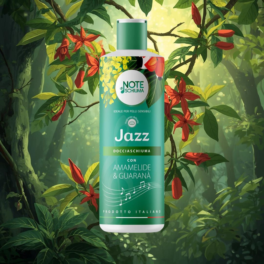 NOTE DI SCHIUMA JAZZ – Docciaschiuma con amamelide e guaranà 400ml