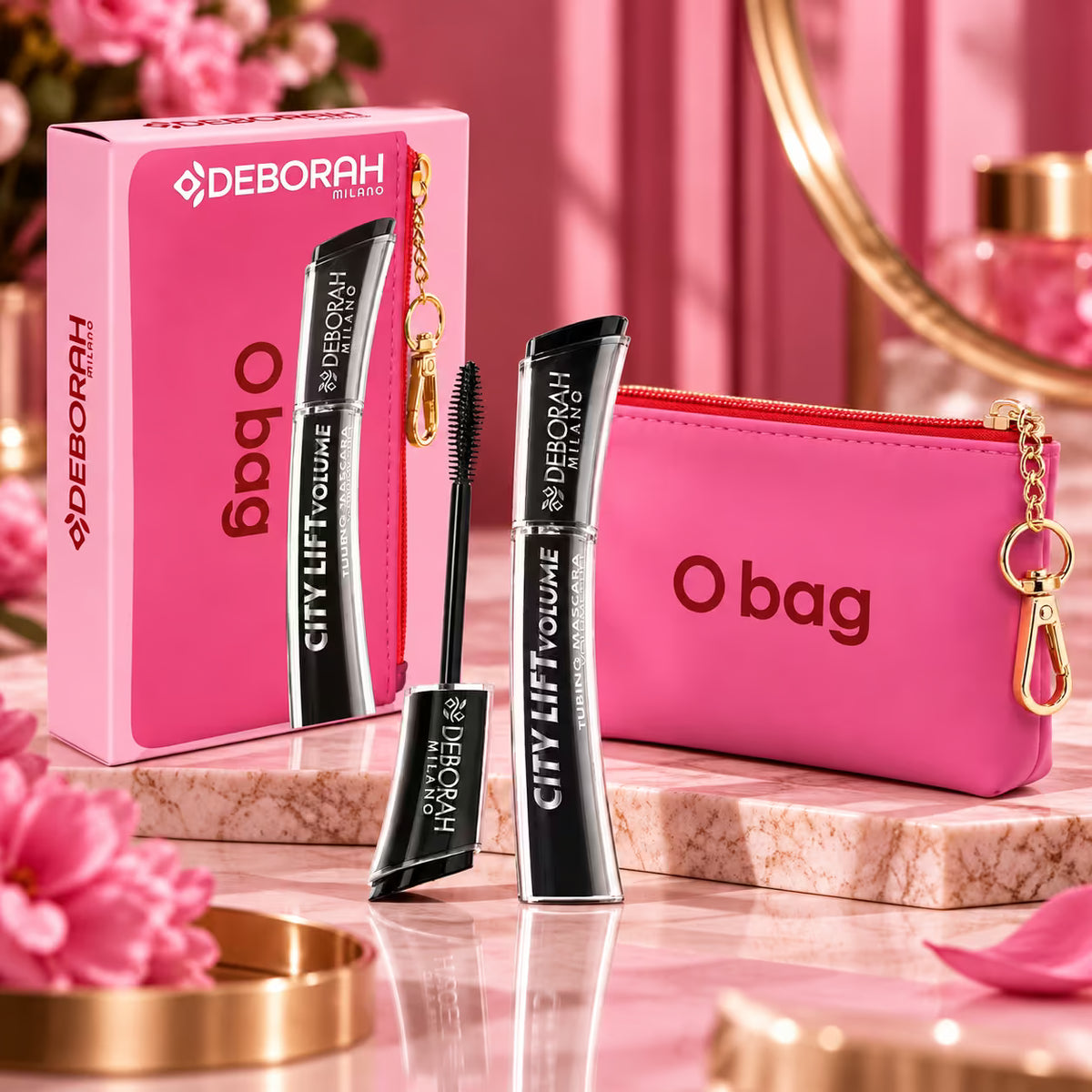 DEBORAH MILANO X O BAG COFANETTO - Mascara City Lift Volume Nero 12ml+ Astuccio