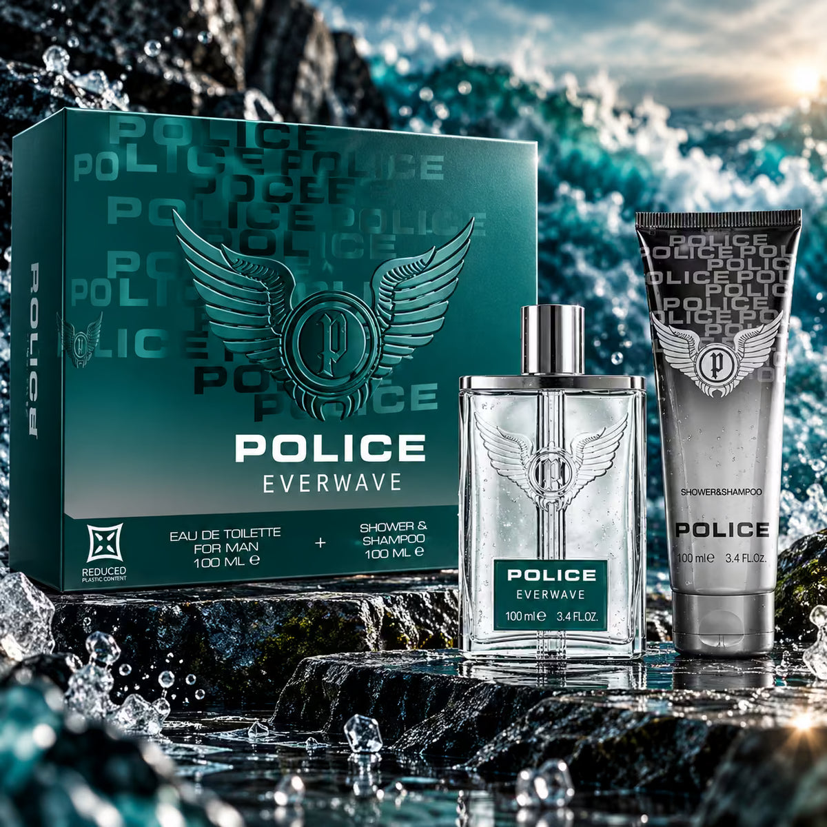 POLICE EVERWAVE COFANETTO - Eau de Toilette 100 ml + Shower & Shampoo 100 ml