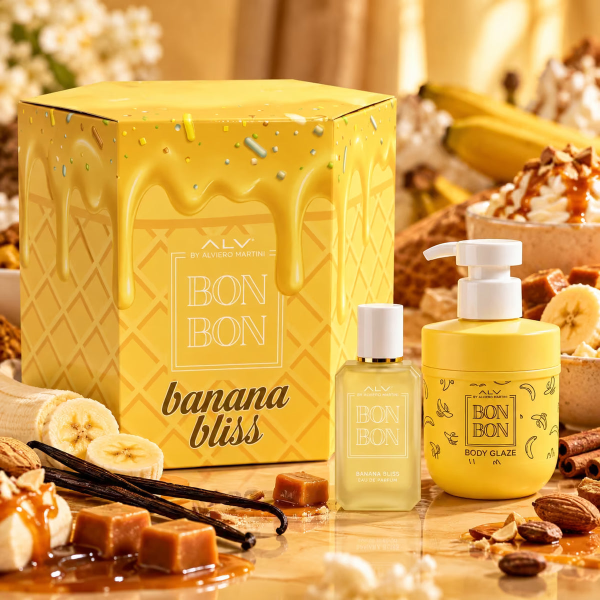 ALV BY ALVIERO MARTINI BON BON BANANA BLISS GIFT SET - Eau De Parfum 30ml + Body Lotion 200ml