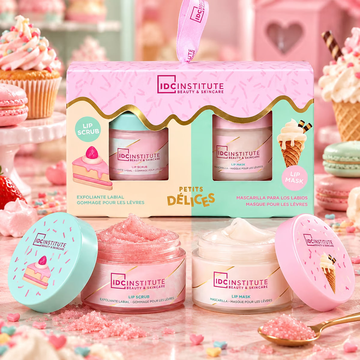 IDC INSTITUTE PETITS DELICES SET - Lip Scrub 30ml + Lip Mask 30ml