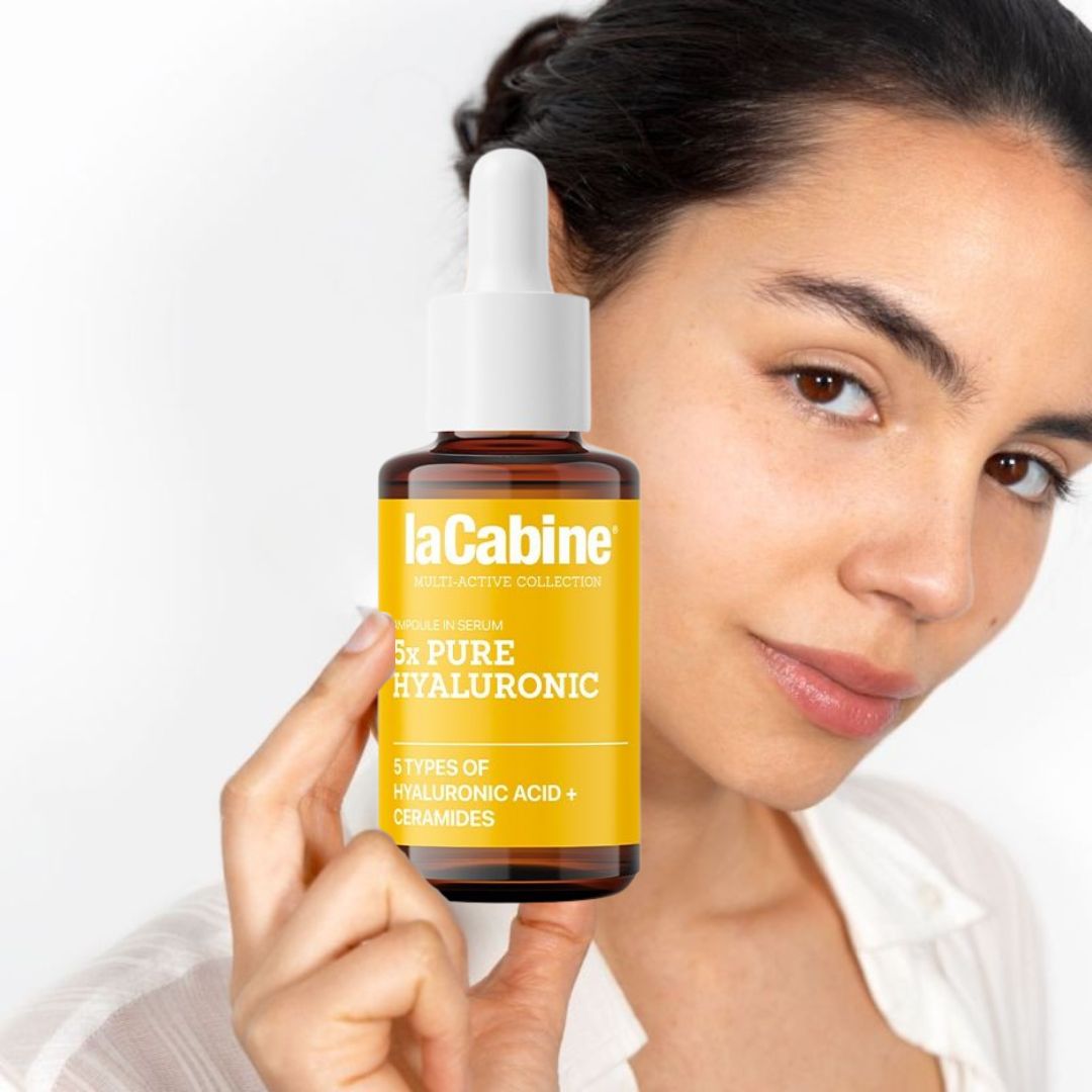 LACABINE SIERO VISO ACIDO IALURONICO PURO 5X + CERAMIDI | Altamente Concentrato - Riempie le Rughe e Idrata la Pelle