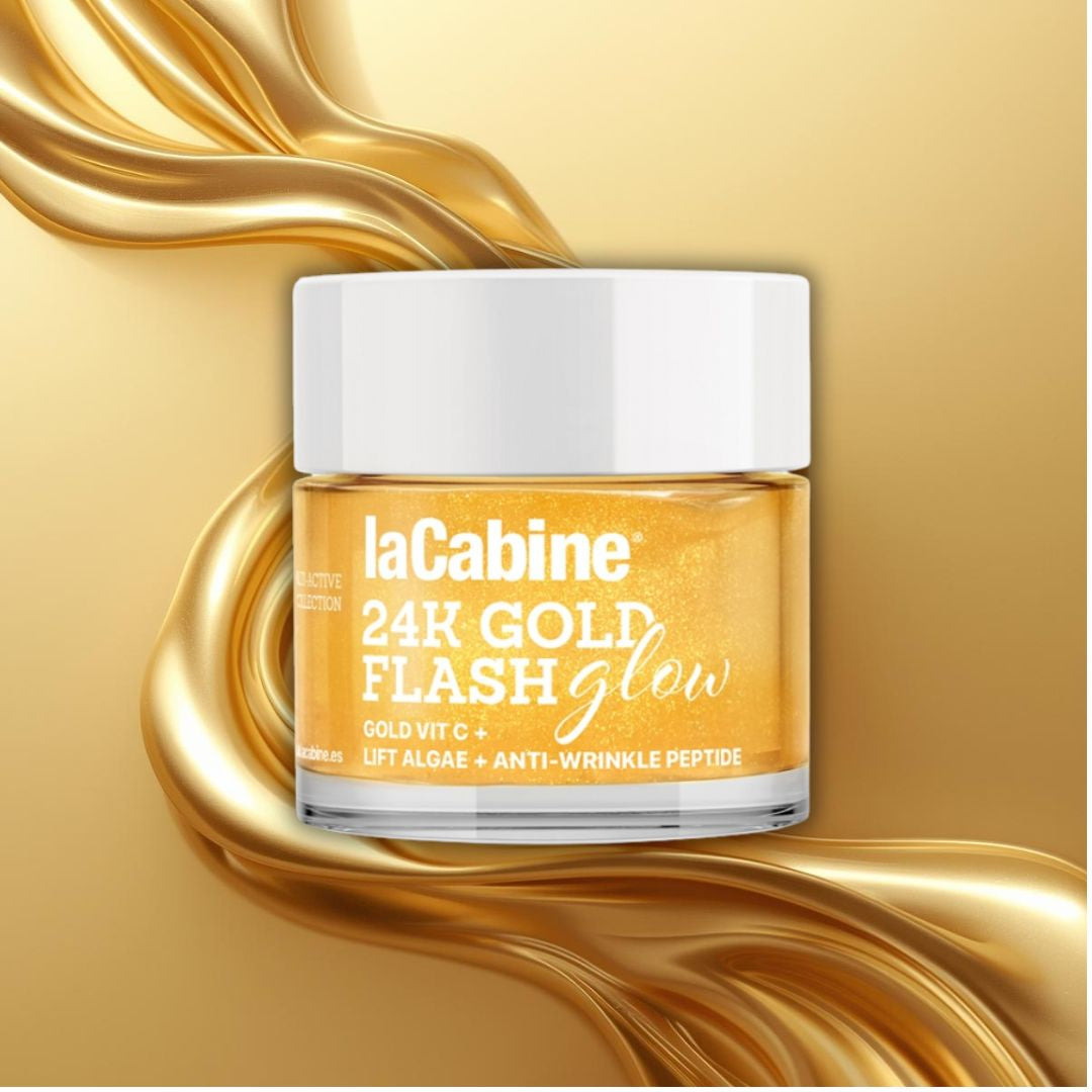 LACABINE CREMA VISO ORO 24K FLASH GLOW | Tripla Azione - Effetto Lifting, dona Luminosità e attenua le Rughe