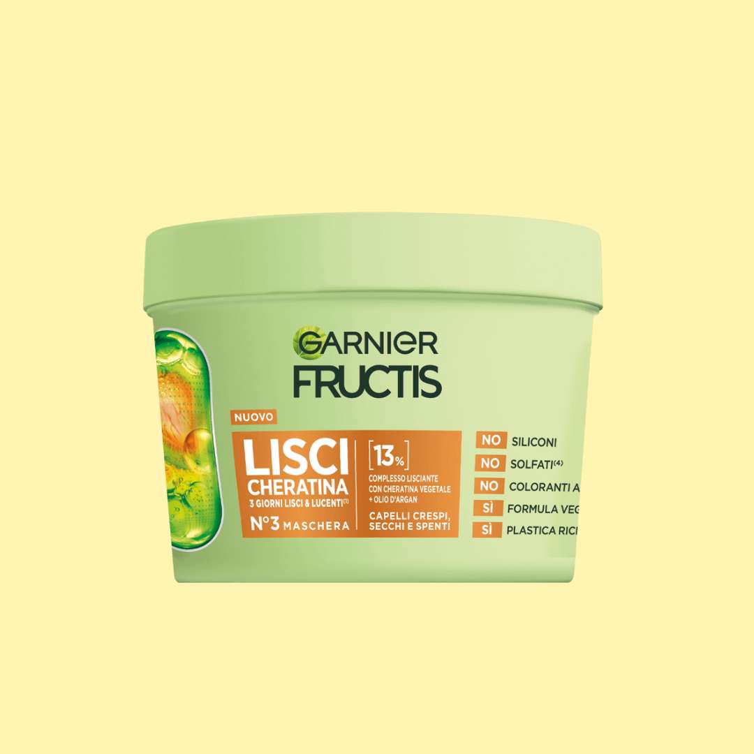 FRUCTIS LISCI CHERATINA - Maschera per capelli lisci & lucenti a lungo