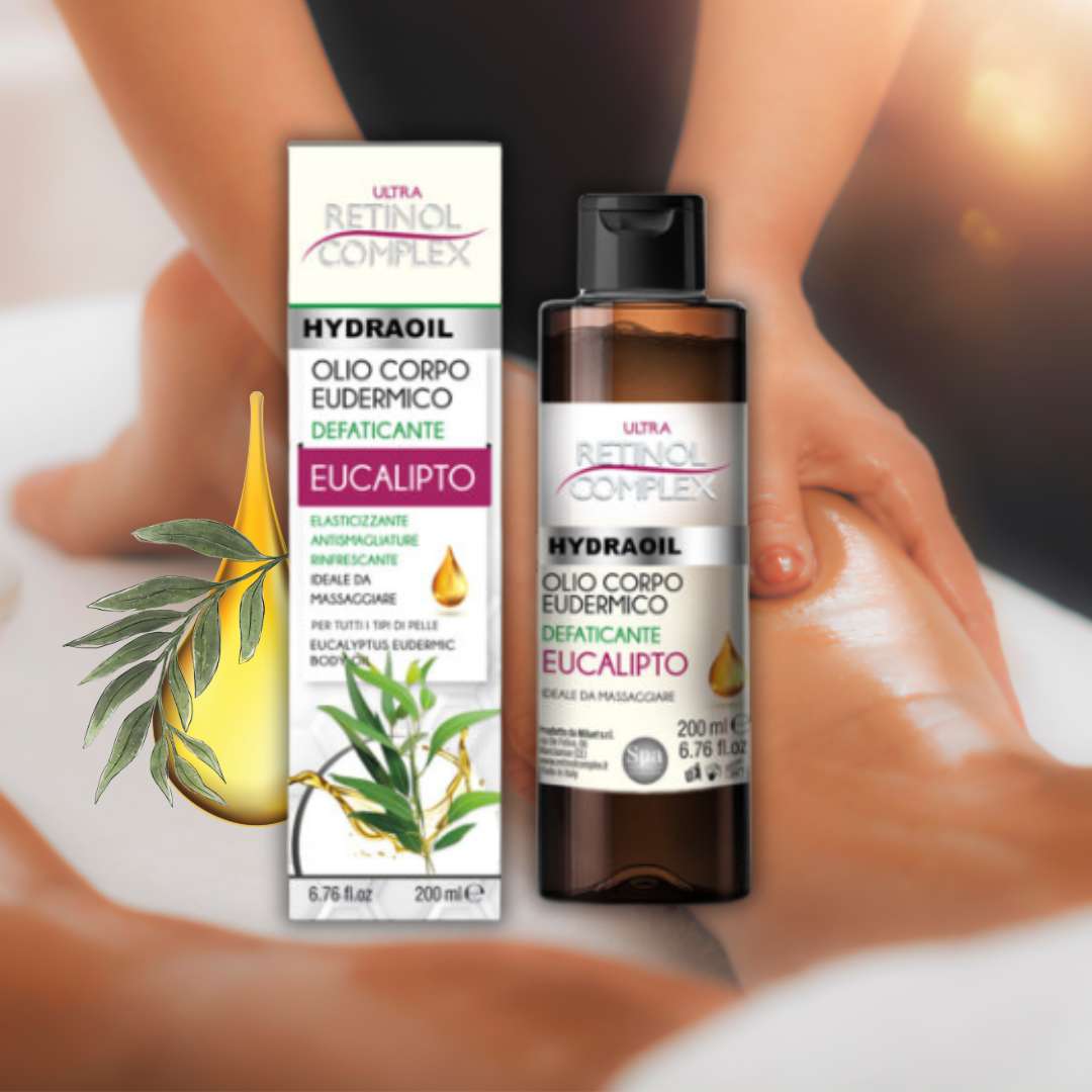 OLIO CORPO EUDERMICO EUCALIPTO DEFATICANTE - Elasticizzante, Antismagliature, Rinfrescante | Per tutti i tipi di pelle