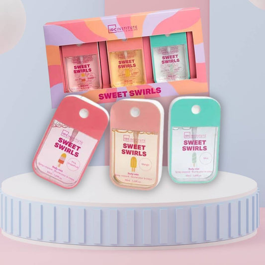 SWIT SWIRLS TROPICAL | Travel Set 3 Acque profumate per il Corpo - Fresche & Dolci Essenze