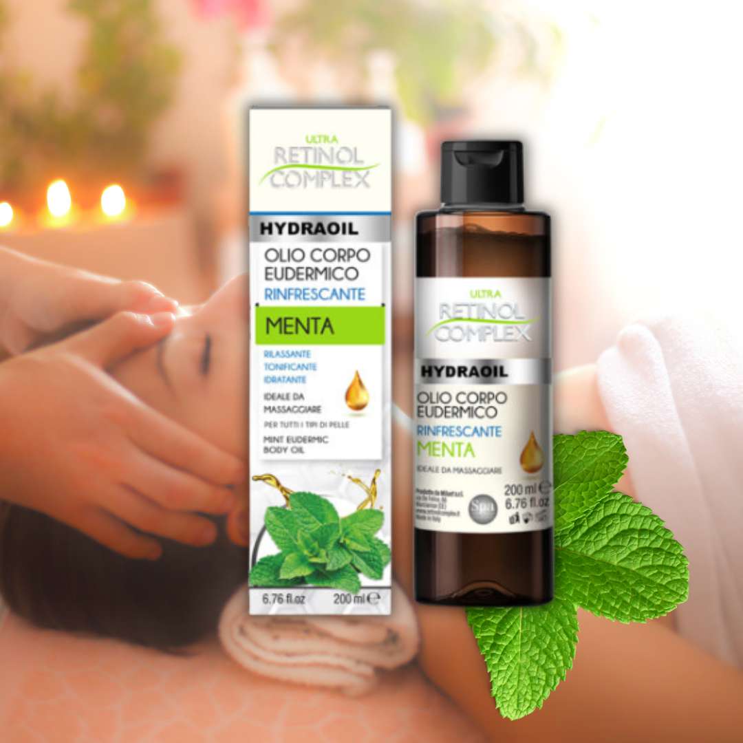 OLIO CORPO EUDERMICO MENTA RINFRESCANTE - Rilassante, Tonificante, Idratante | Per tutti i tipi di pelle