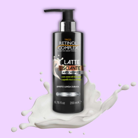 LATTE LISCIANTE ANTICRESPO - con semi di lino per capelli ricci e crespi