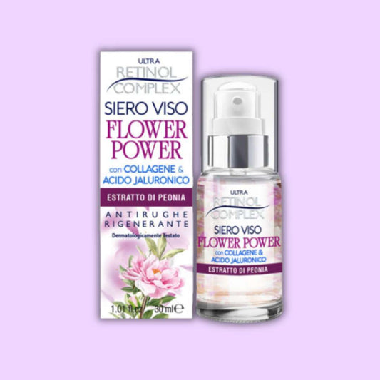 FLOWER POWER - Siero Viso Antirughe Rigenerante | Estratto di Peonia