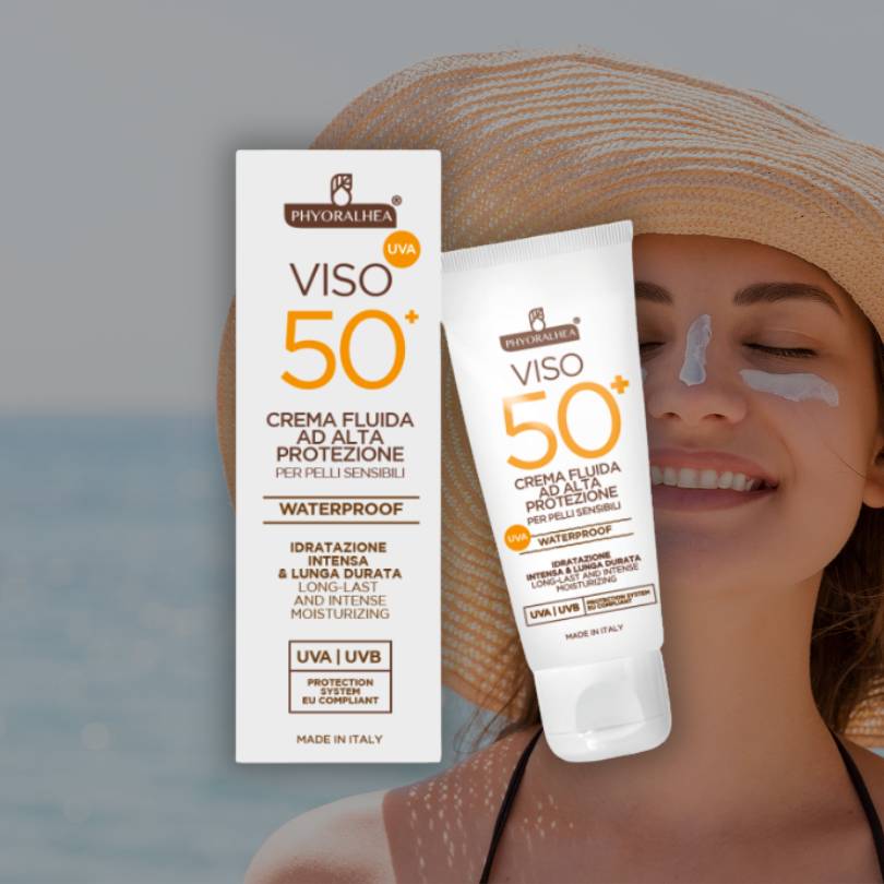 PHYORALHEA  - Protezione Solare Crema Viso SPF 50+ WaterProof