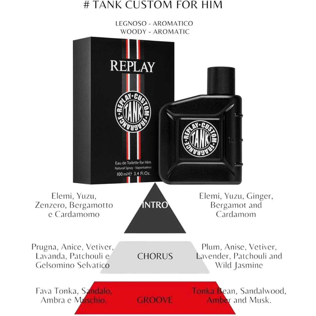 REPLAY #TANK CUSTOM - Eau de Toilette Uomo 100ML