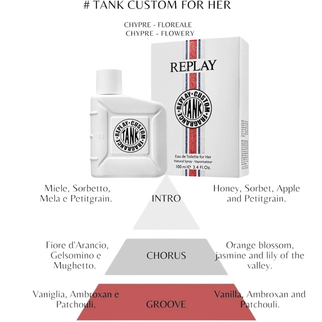 REPLAY #TANK CUSTOM - Eau de Toilette Donna 100ML