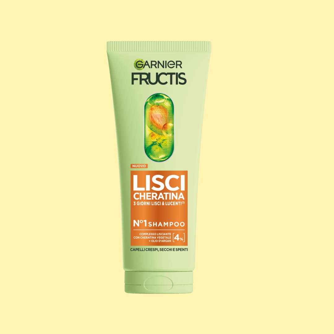 FRUCTIS LISCI CHERATINA - Shampoo per capelli lisci & lucenti a lungo