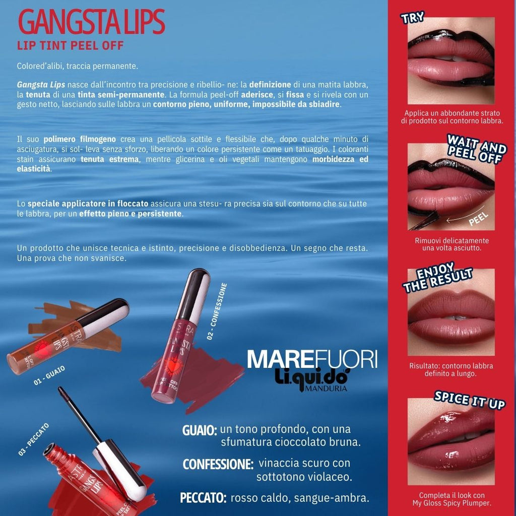 ASTRA MAKE-UP MARE FUORI GANGSTA LIPS – Tinta Labbra Peel Off