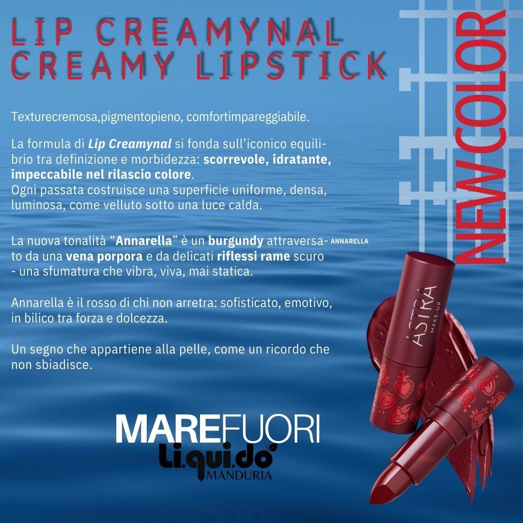 ASTRA MAKE-UP MARE FUORI LIP CREAMYNAL ANNARELLA – Rossetto Cremoso