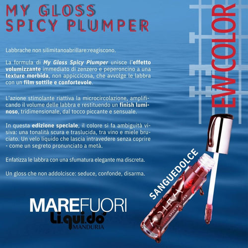 ASTRA MAKE-UP MARE FUORI MY GLOSS SPICY PLUMPER SANGUEDOLCE – Gloss Volumizzante