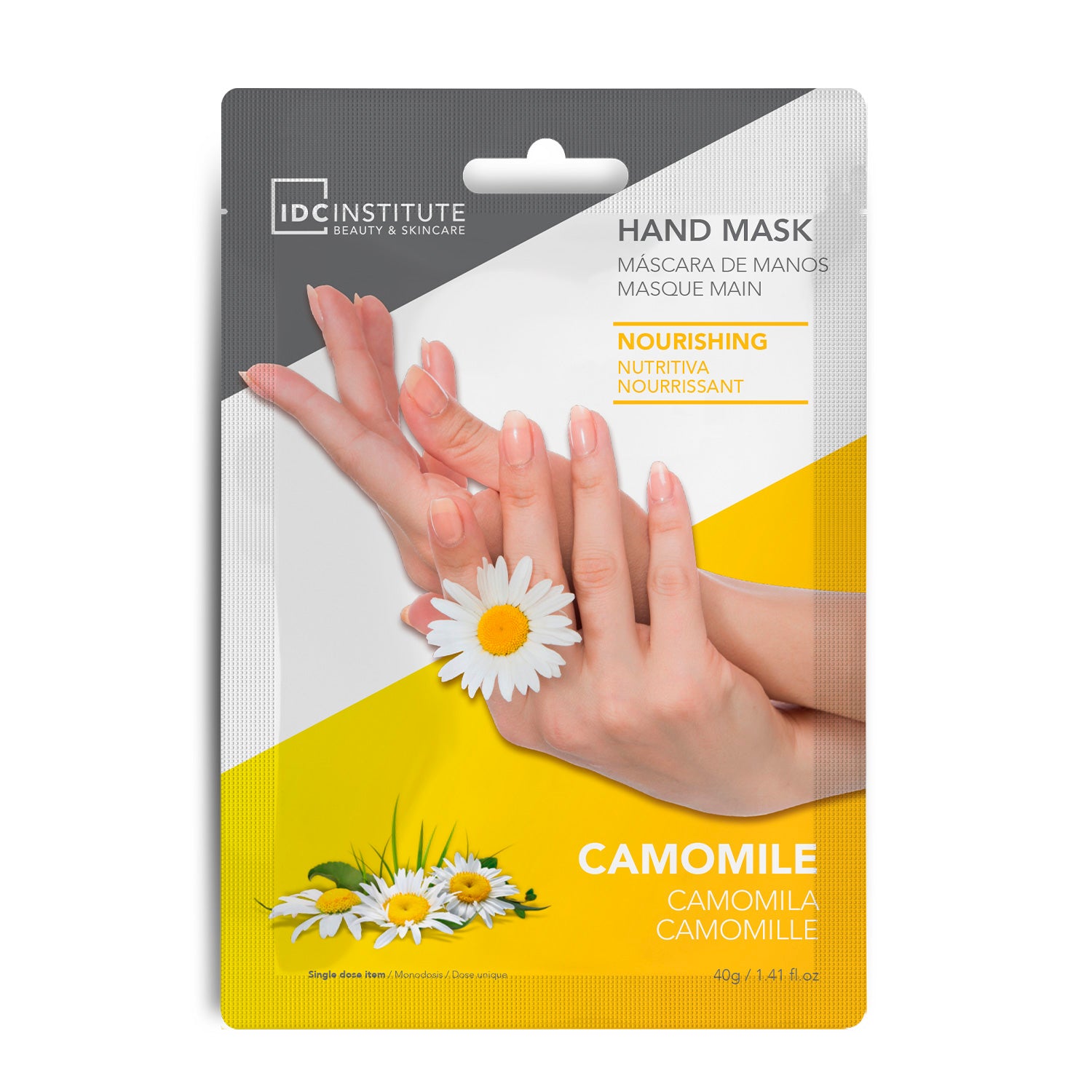 IDC - MASCHERA MANI NUTRIENTE CON CAMOMILLA - Ideale per mani screpolate o secche