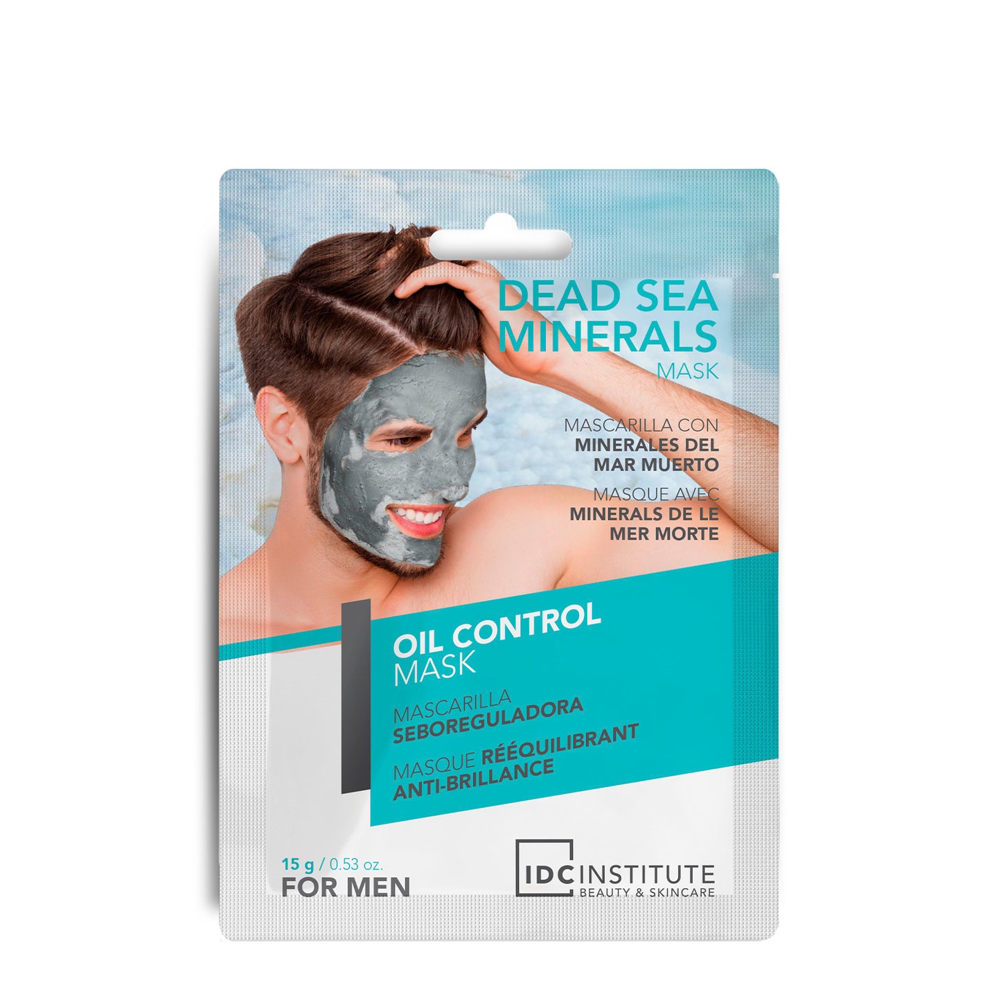 IDC - DEAD SEA MINERALES UOMO - Maschera viso seboregolatrice in argilla con i minerali del Mar Morto | Idratante e Ringiovanente