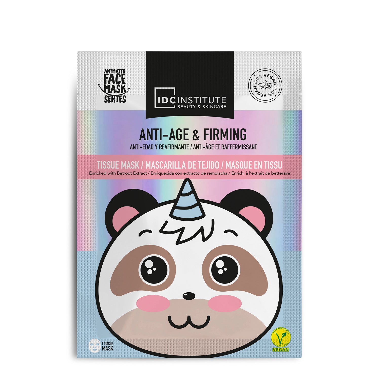 IDC - MASCHERA VISO VEGANA ANTIETÀ E RASSODANTE - Animated Face Mask Series