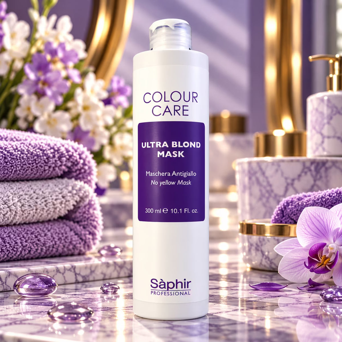 SÁPHIR PROFESSIONAL COLOR CARE ULTRA BLOND MASK - Maschera Antigiallo 300ml