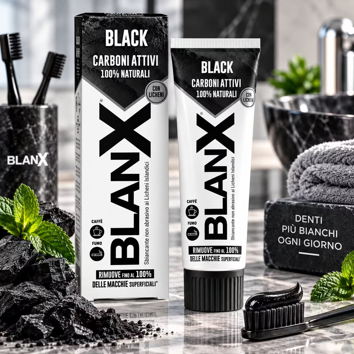 BLANX BLACK - Dentifricio Con Carboni Attivi 100% Naturali 75ml